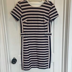 Striped Short Sleeve Dress